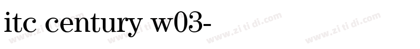 itc century w03字体转换